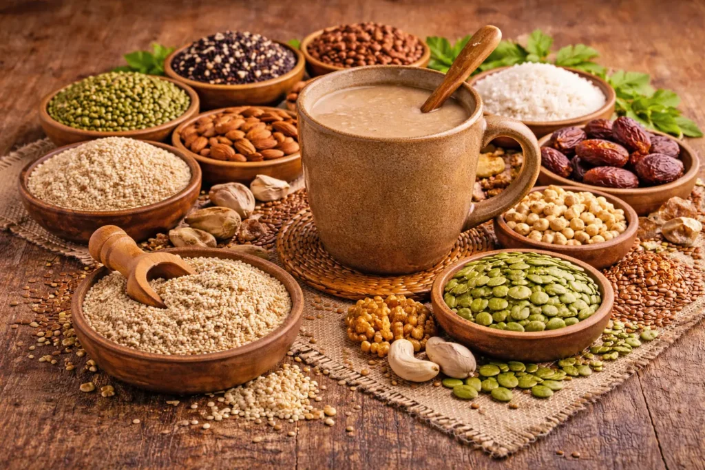 seed ingredients used in natural nutrition mix