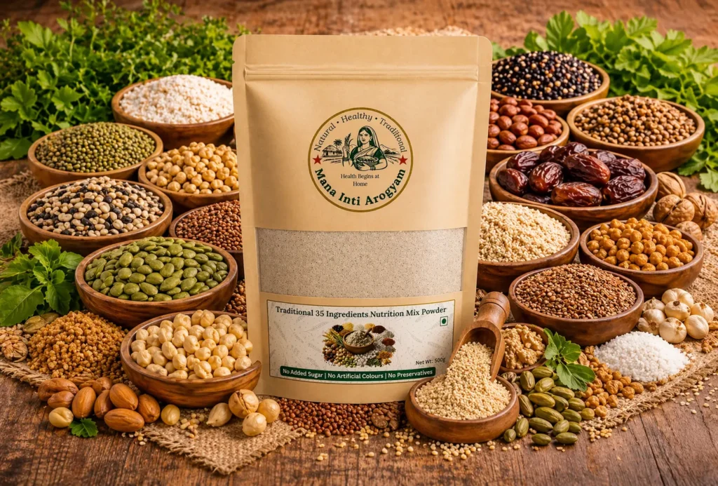 Daily nutrition healthy breakfast drink mix made from natural ingredients